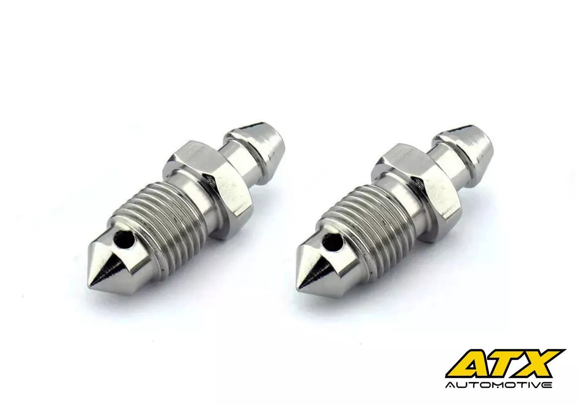 Front Brake Caliper Bleed Nipples fits Peugeot 106 - Stainless
